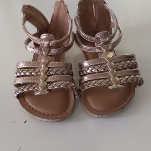 Strappy rose gold gladiators